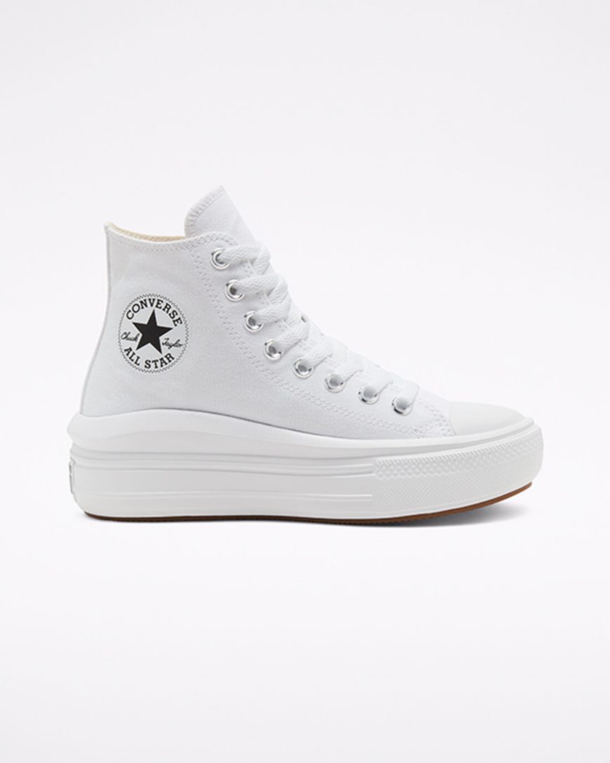 Women\'s Converse Chuck Taylor All Star Move High Top Platform Shoes White / Beige White / Black | AU 60C3EY